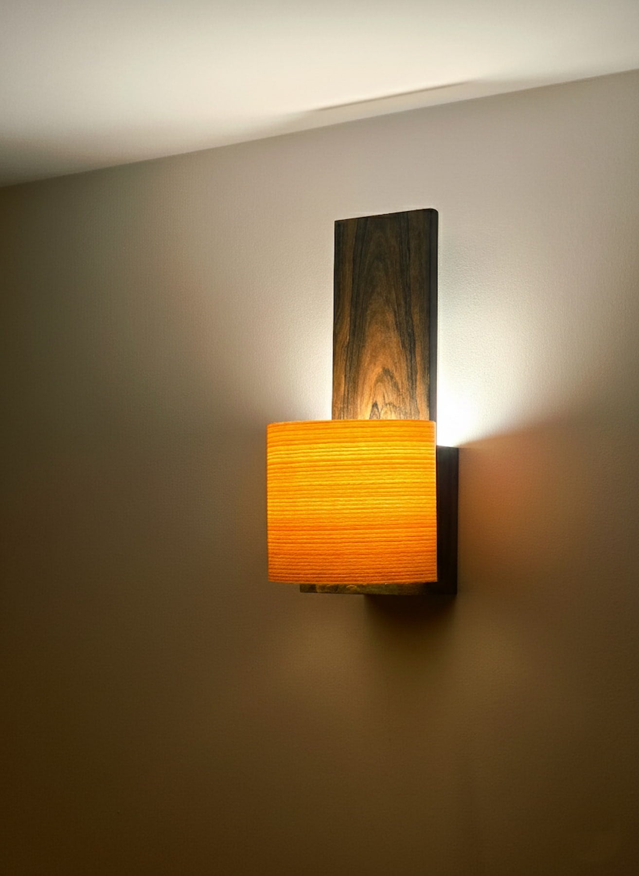 Astra - Applique murale bois avec placage translucide